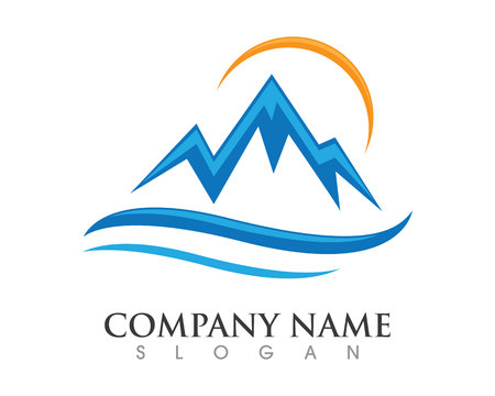 High Mountain icon  Logo Business Template Vectorのイラスト素材