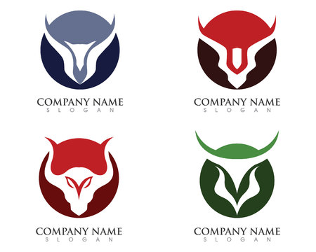 Red Bull Taurus Logo Template vector icon illustrationのイラスト素材