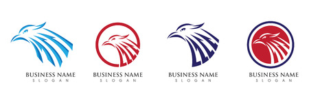 Falcon Eagle Bird Logo Template vector iconのイラスト素材