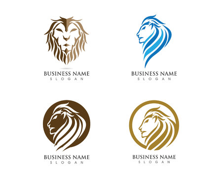 Lion Head Logo Templateのイラスト素材