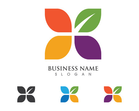 Beauty Vector flowers design logo Template iconのイラスト素材