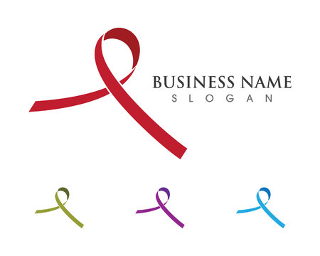 Ribbon logo template vector icon designのイラスト素材