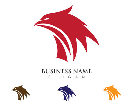 Falcon Eagle Bird Logo Template vector iconのイラスト素材