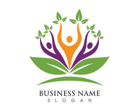 Adoption and community care Logo template vector iconのイラスト素材