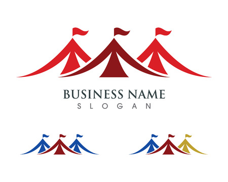 Circus tent logo template. Vector illustration.vのイラスト素材