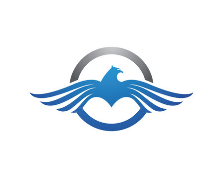 Falcon Wing Logo Template vector icon designのイラスト素材