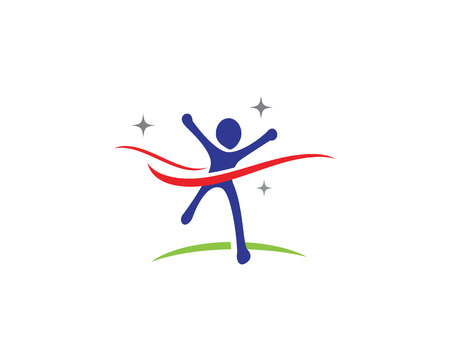 Human character logo signのイラスト素材