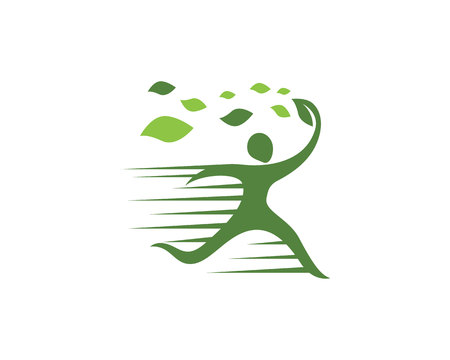 Human character logo signのイラスト素材