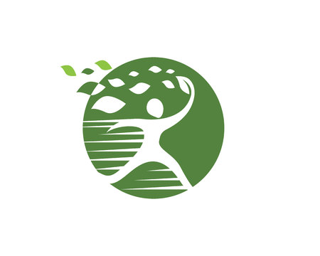 Human character logo signのイラスト素材