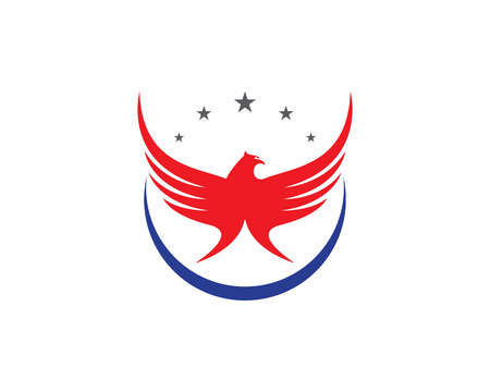 Falcon Wing Logo Template vector icon designのイラスト素材