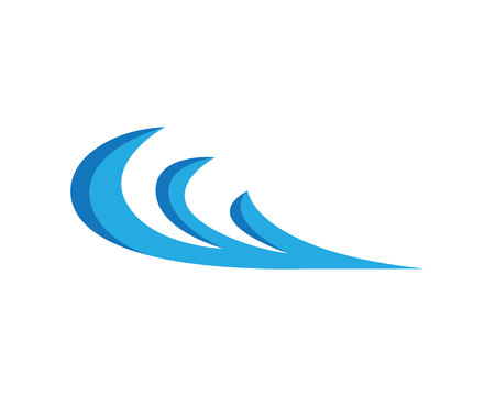 Water Wave symbol and icon Logo Template vectorのイラスト素材