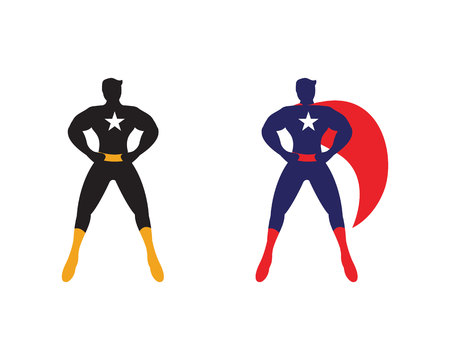 Male superhero vector illustrationのイラスト素材