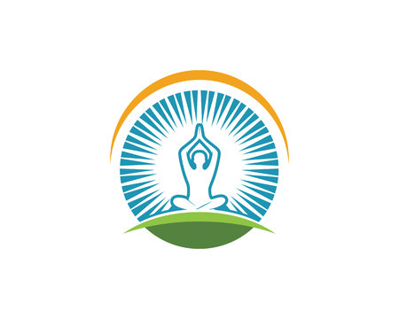 Beauty Lotus Logo Template in circular illustration.のイラスト素材