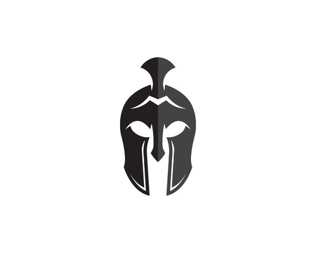 Vector sign. Spartan helmet logo template vector iconのイラスト素材