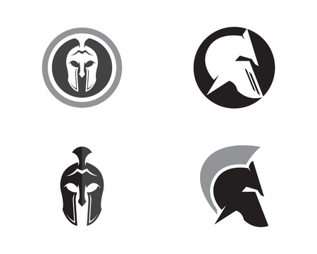 Vector sign. Spartan helmet logo template vector iconのイラスト素材