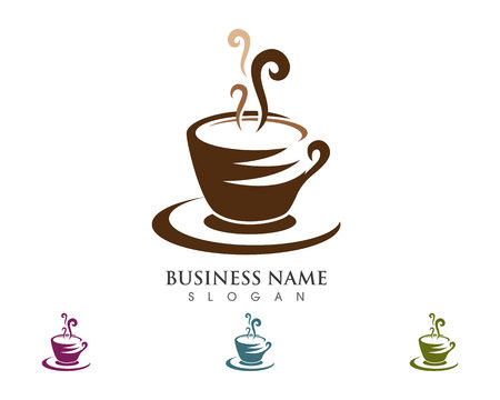 Coffee cup Logo Template vector icon designのイラスト素材