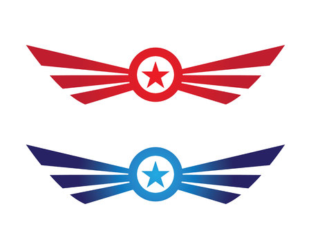 Falcon Wing Logo Template vector icon designのイラスト素材