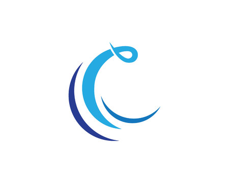 Water Wave Logo Templateのイラスト素材
