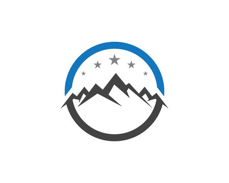 Mountains Logo Templateのイラスト素材