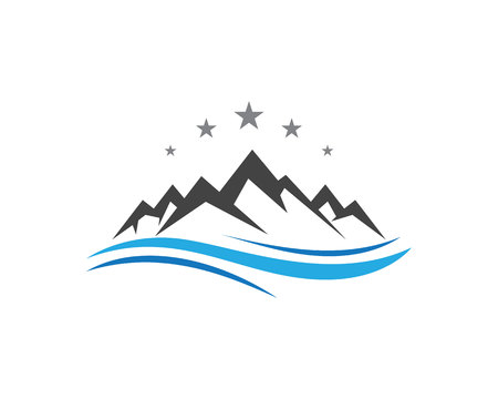 Mountains Logo Templateのイラスト素材