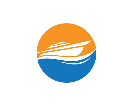 cruise ship Logo Template vector icon designのイラスト素材