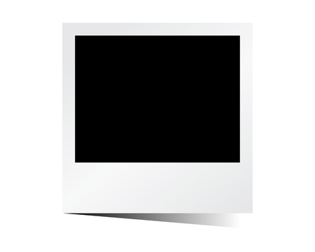 Photo frame icon in a flat design in black colorのイラスト素材