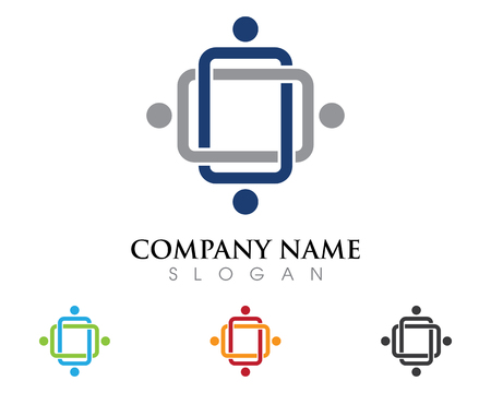 Community care Logo vector illustration.のイラスト素材