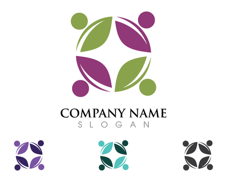 Community care Logo vector illustration.のイラスト素材