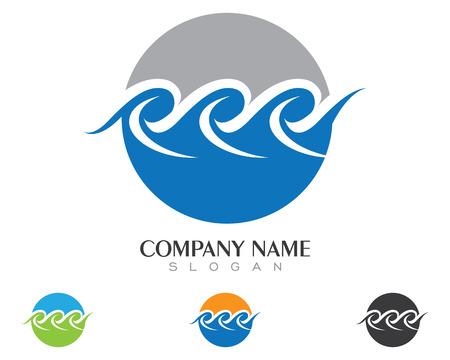 Water Wave Logo Templateのイラスト素材