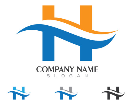 H Letter Logoのイラスト素材