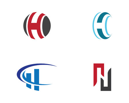 H Letter Logo Template Design Vector illustrationのイラスト素材
