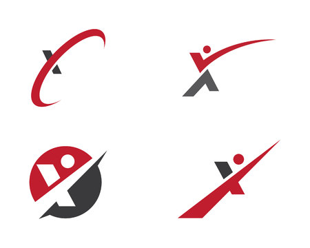 X Letter Logo Templateのイラスト素材