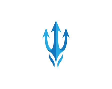 Trident Logo Template vector icon illustration designのイラスト素材