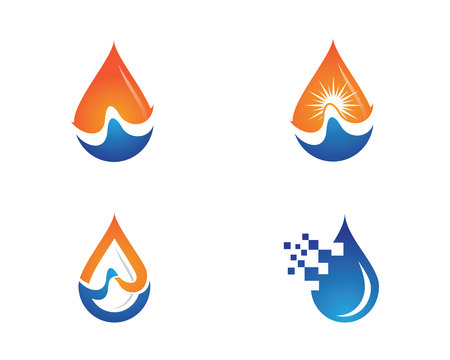 water drop Logo Template vector illustration designのイラスト素材
