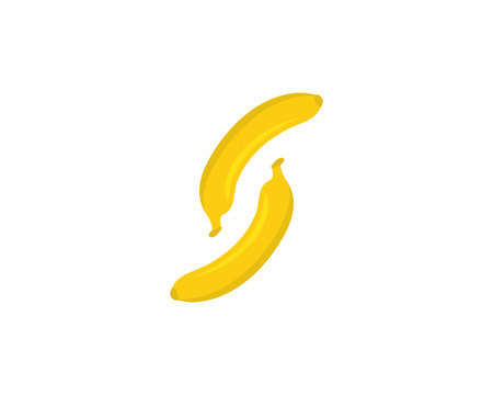 Banana Logo Template vector illustrationのイラスト素材