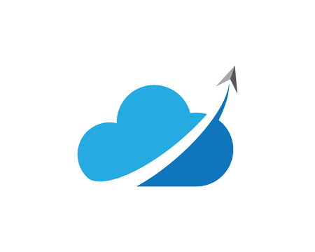 Cloud arrow Logo Templateのイラスト素材
