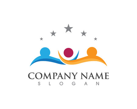 Adoption and community care Logo template vector iconのイラスト素材