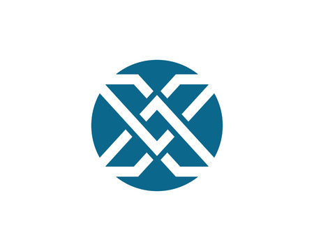 X Letter Logo Template vector icon designのイラスト素材