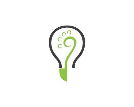 Vector light bulb symbol logo temlate vector designのイラスト素材