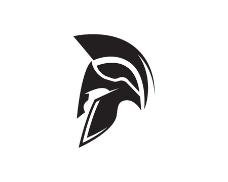Spartan helmet logo template vector icon designのイラスト素材