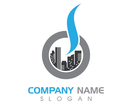 Real Estate , Property and Construction Logo design for business corporate sign . Vector Logoのイラスト素材