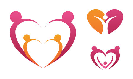 Adoption and community care Logo template vector iconのイラスト素材