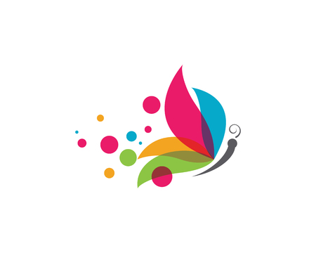 Beauty Butterfly Logo Template Vector icon designのイラスト素材