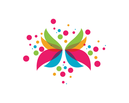 Beauty Butterfly Logo Template Vector icon designのイラスト素材