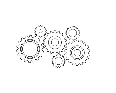 Gear Logo Template vector icon illustration designのイラスト素材