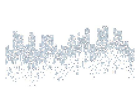 Modern City skyline . city silhouette. vector illustration in flat designのイラスト素材