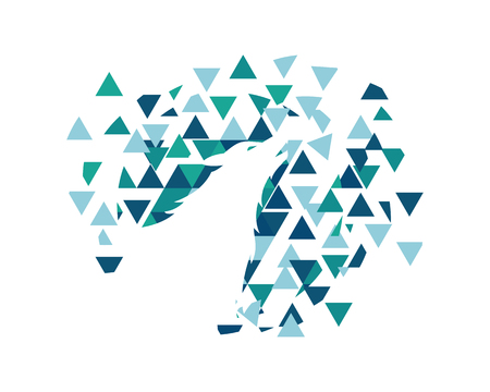 Wolf polygon concept illustration designのイラスト素材