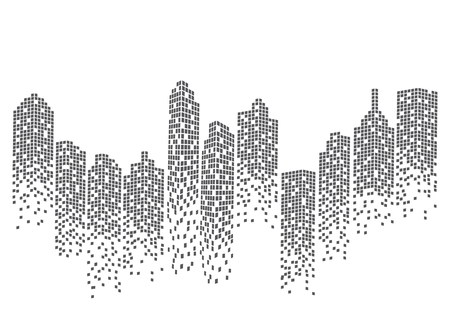 City skyline background vector illustrationのイラスト素材