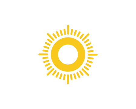 Sun over horizon vector illustration icon template design.のイラスト素材