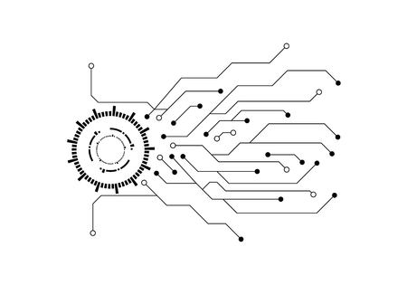 Circuit illustration design vectorのイラスト素材